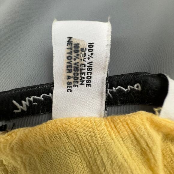 Michael Stars Yellow Tie Front Top Lightweight Gauze Viscose Boho Beachy - Picture 6 of 6